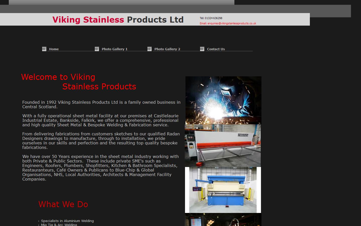 Viking Stainless Products Ltd Website
