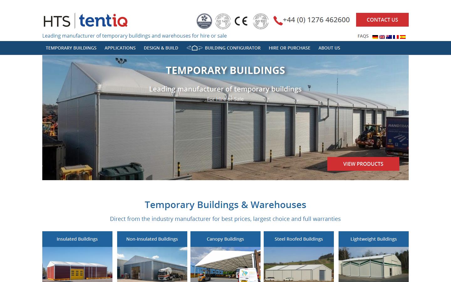 HTS tentiQ Industrial Website