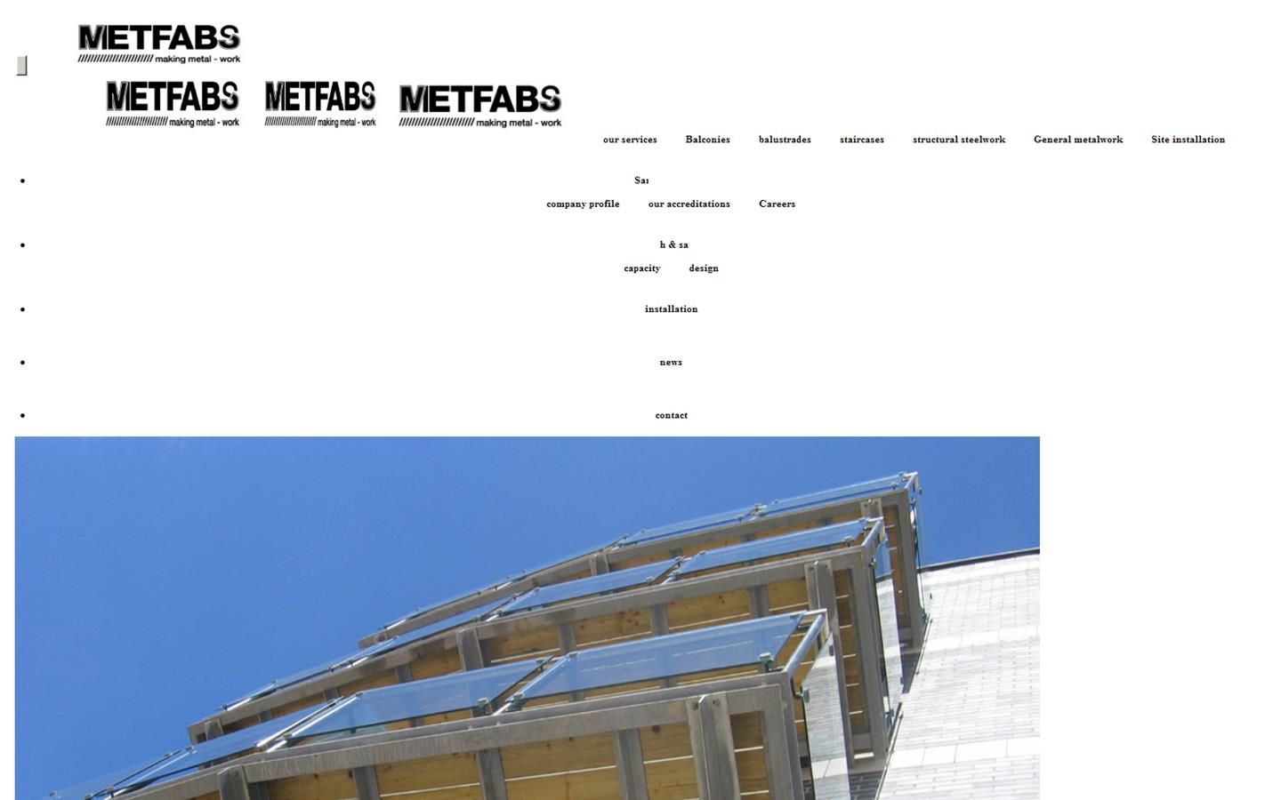 Metallic Fabrications Website