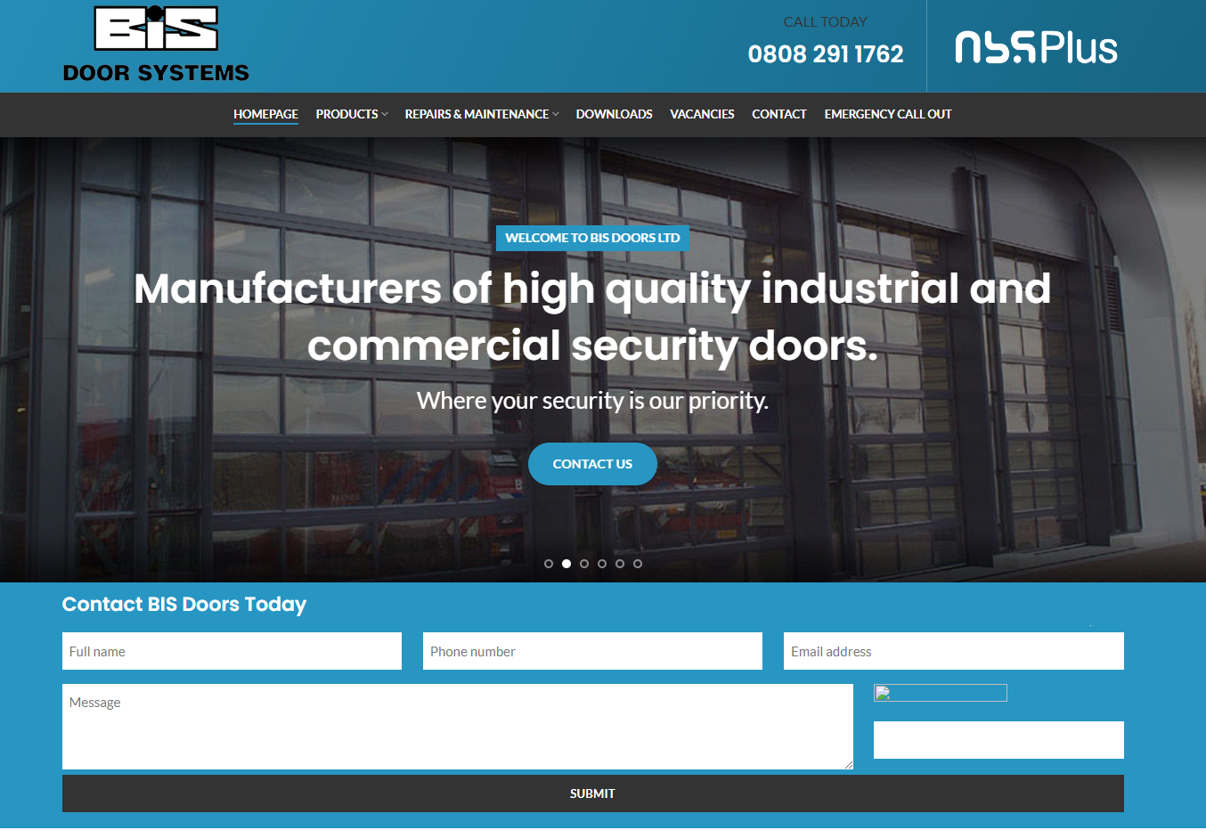 BIS Door Systems Ltd Website