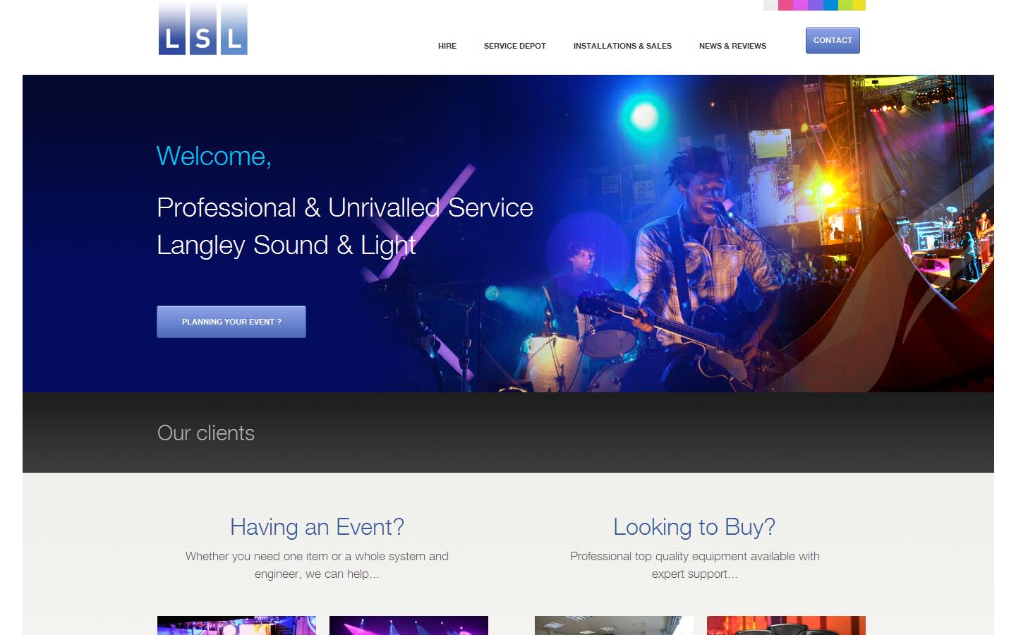 Langley Sound & Light Website