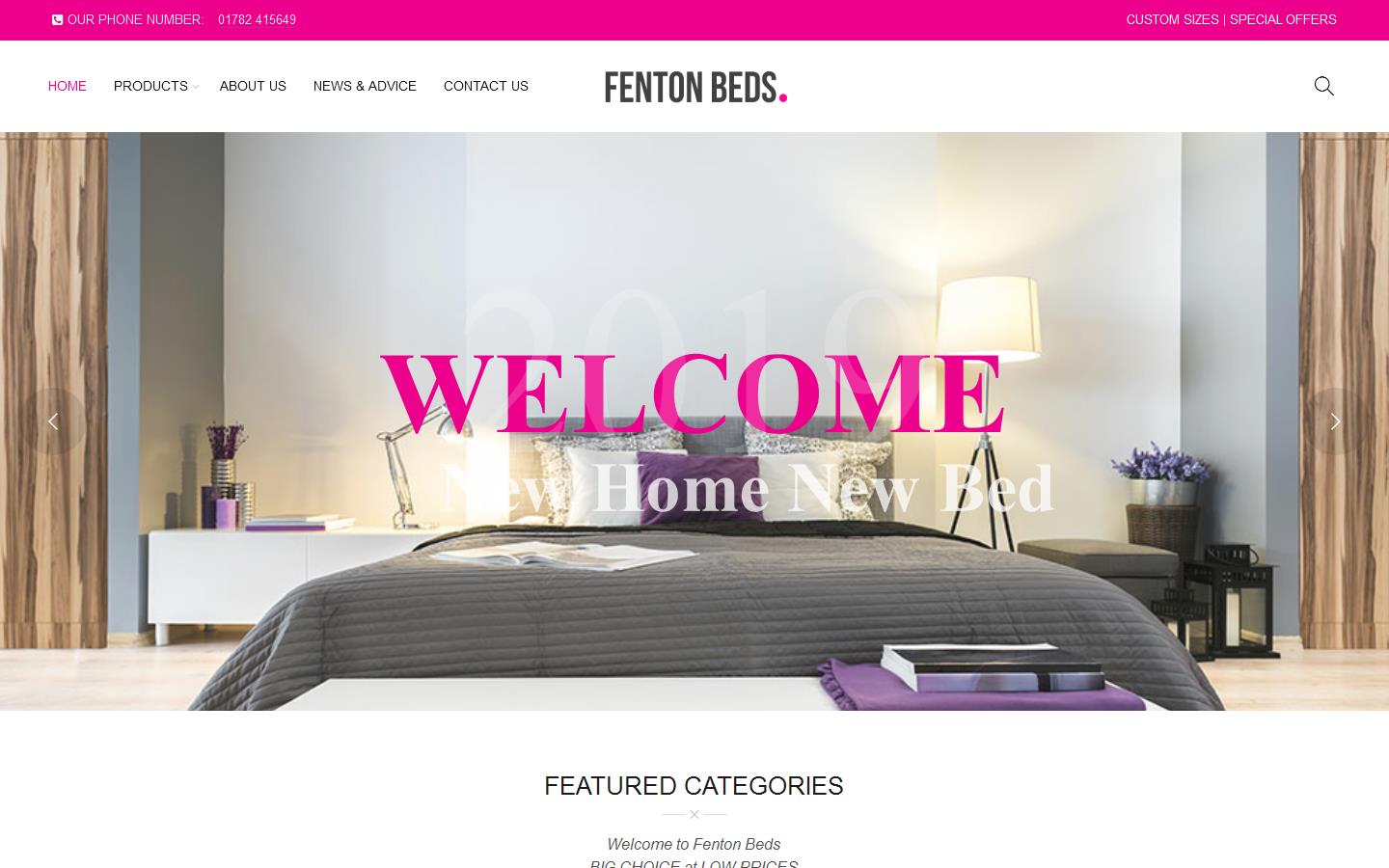 Fenton Bed Warehouse Website