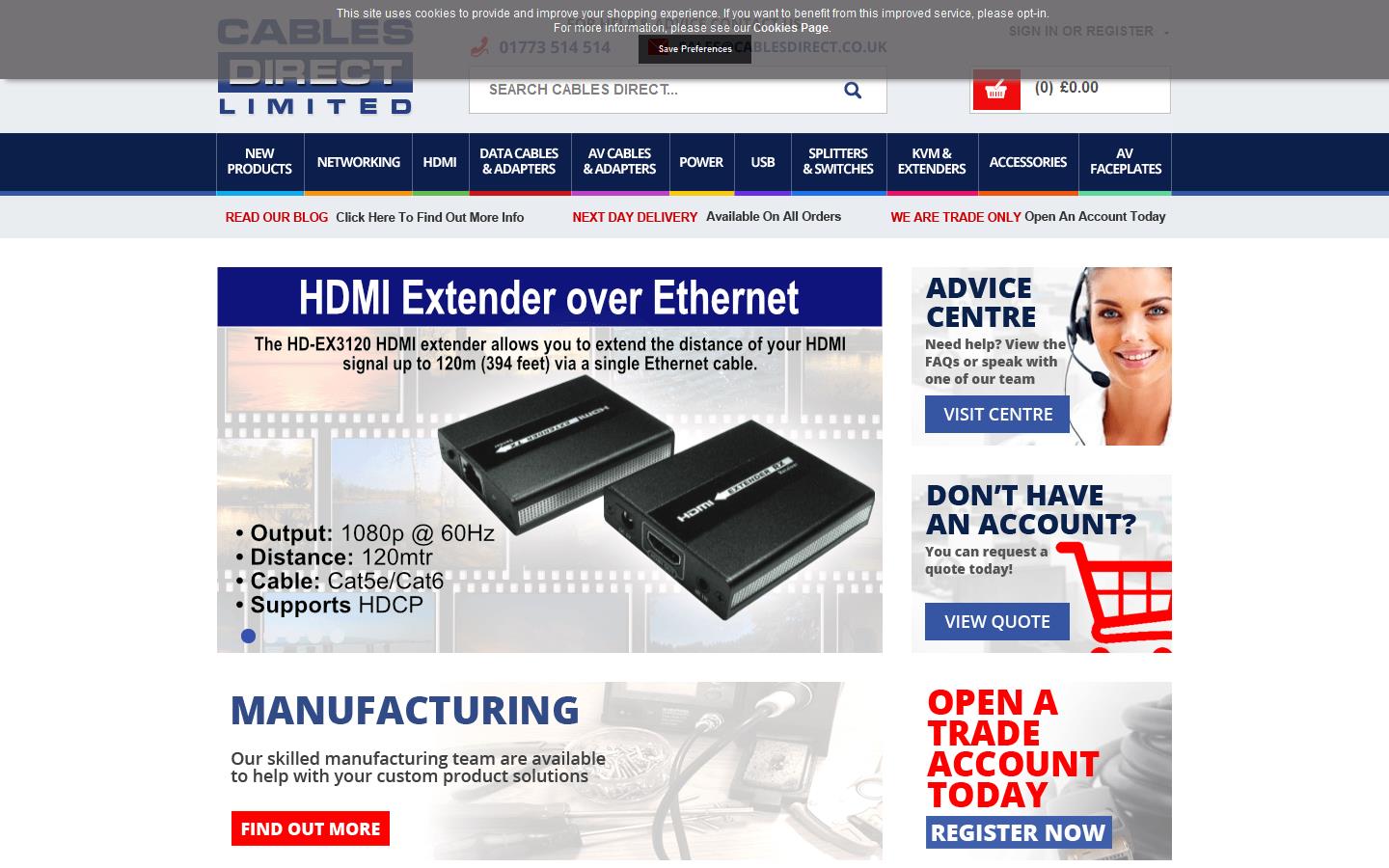 Cables Direct Website