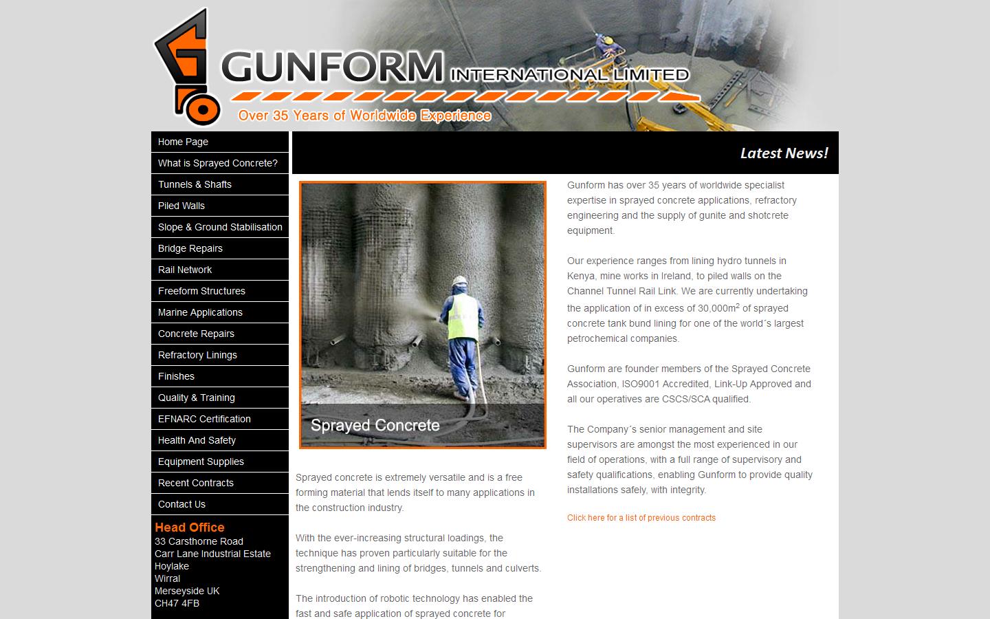 Gunform International Ltd Website
