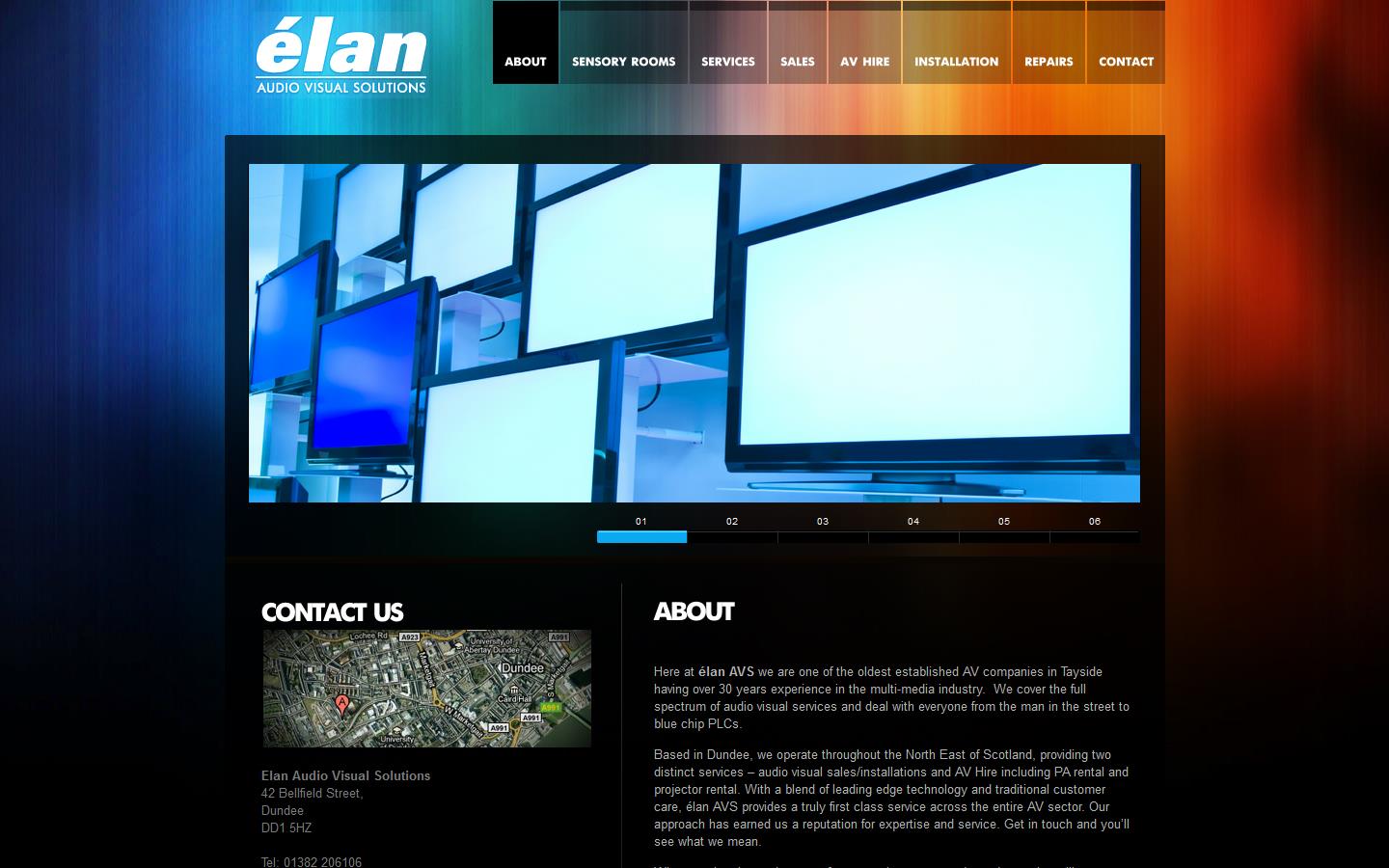 Elan Audio Visual Solutions Website