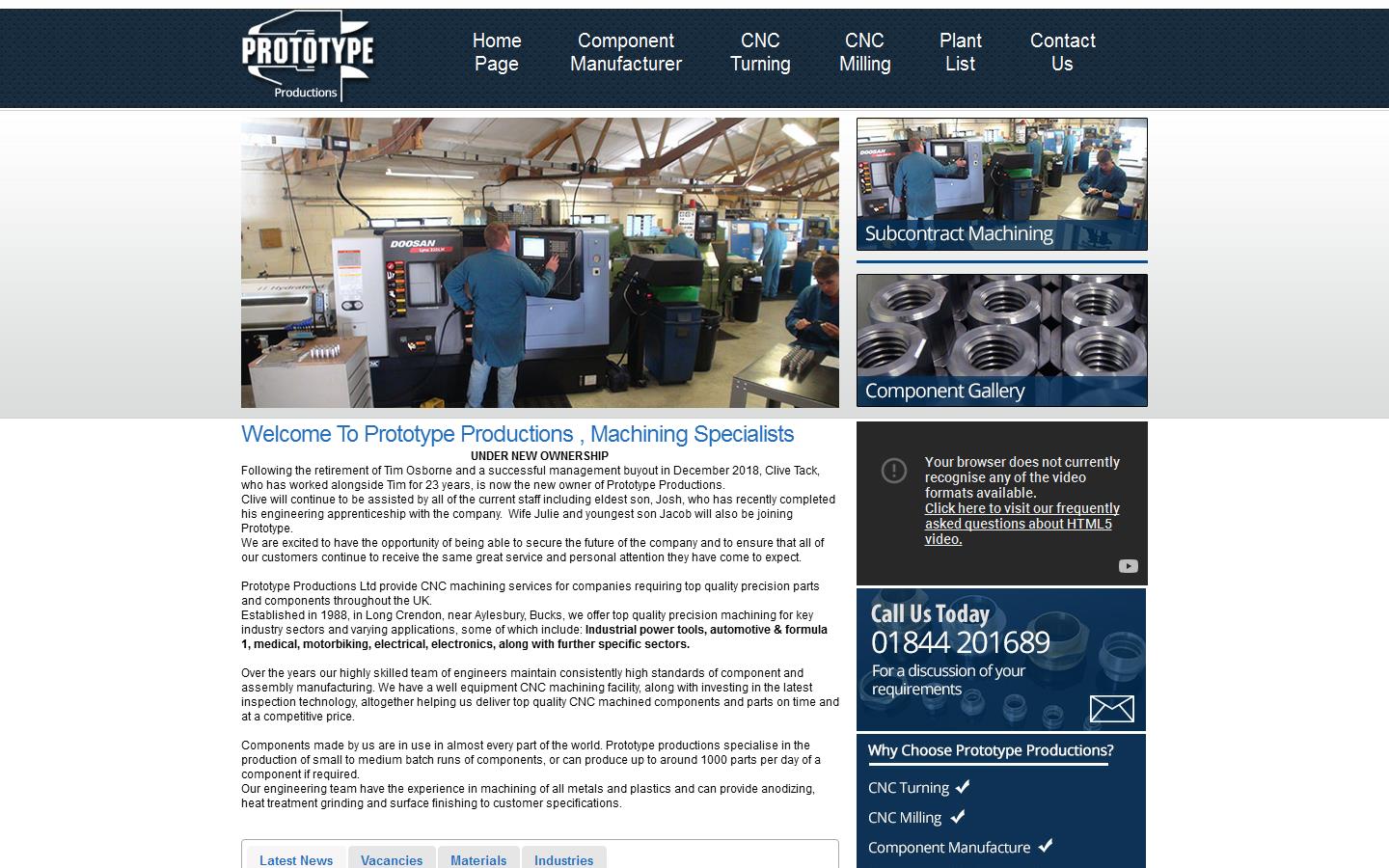 Prototype Productions Website