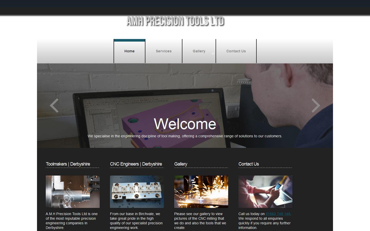 A M H Precision Tools Ltd Website