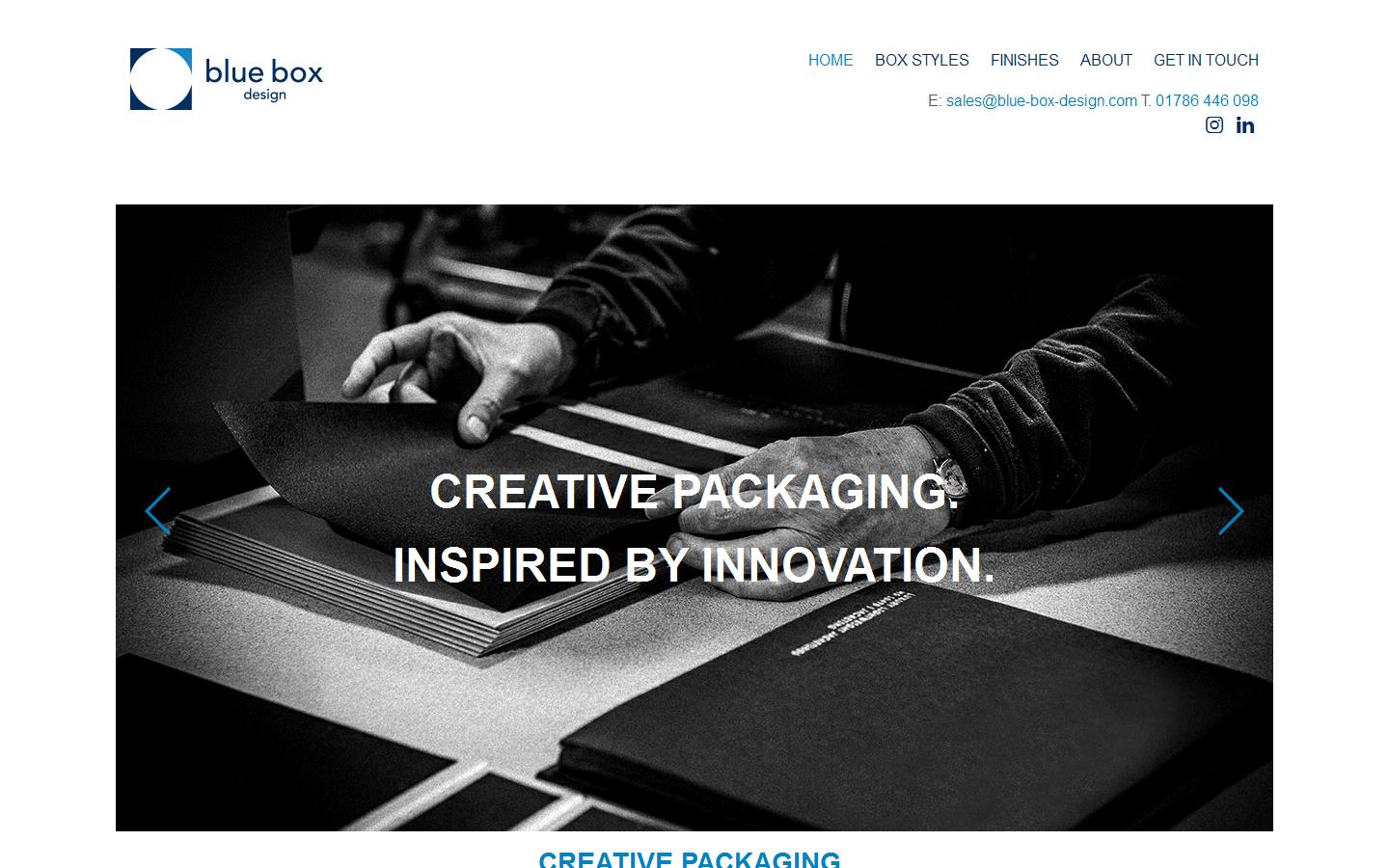 Blue Box Design Ltd Website