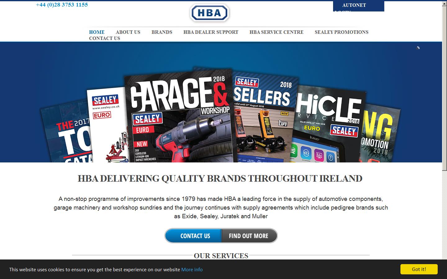 H B A Distribution Website