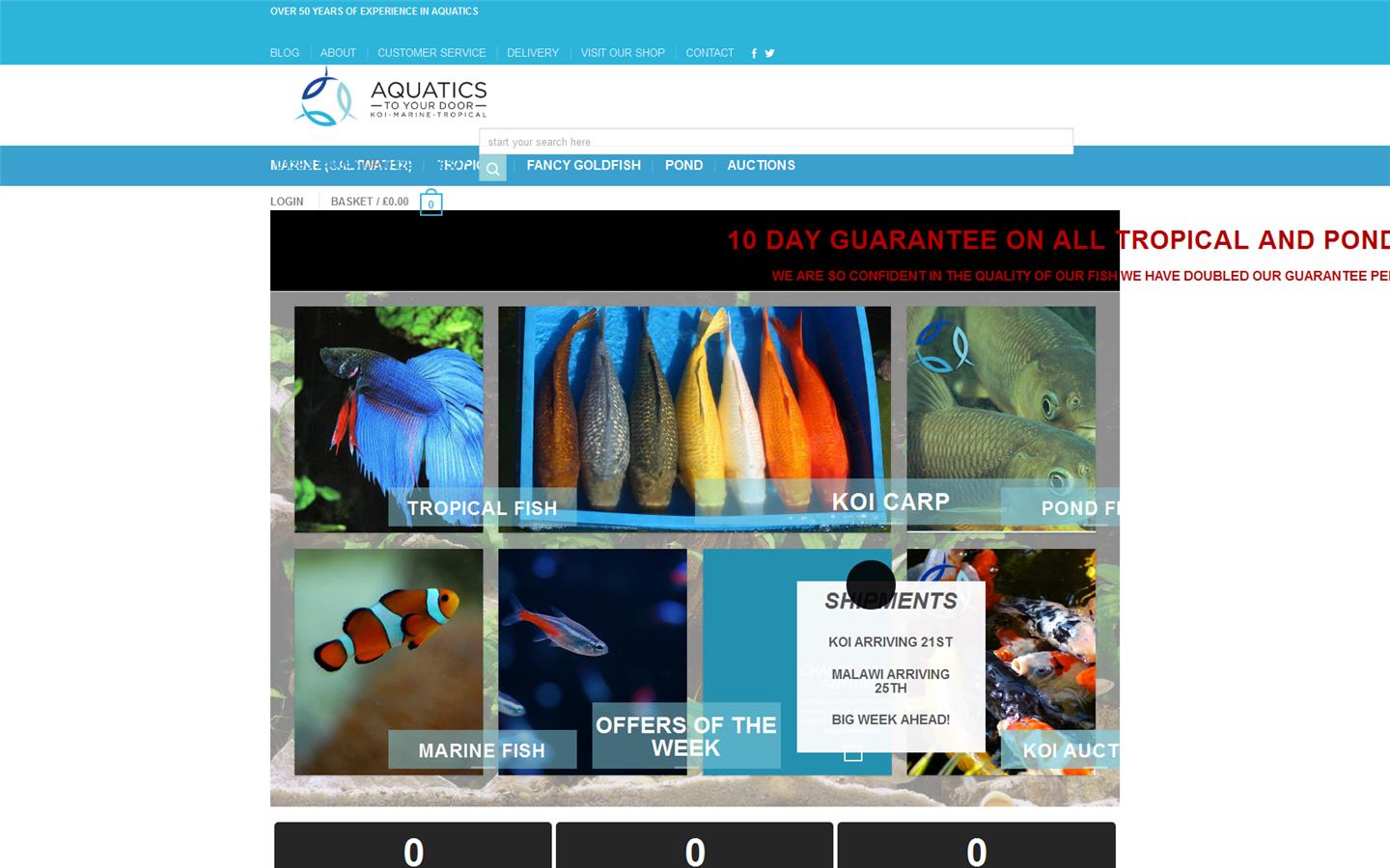 Aquatics to Your Door Website