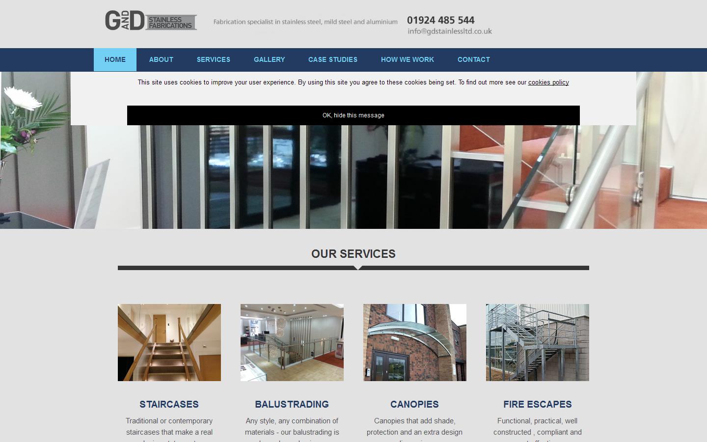 G & D Stainless Fabrications Ltd Website