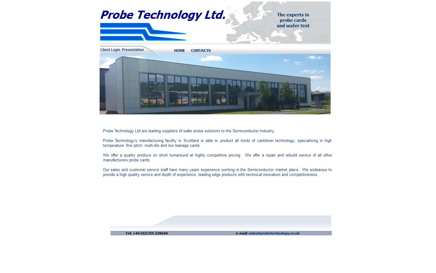 Probe Technology UK Ltd Website
