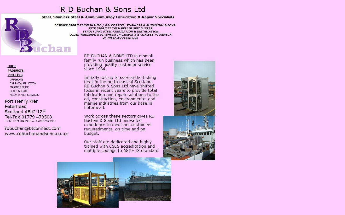 R D Buchan & Sons Website