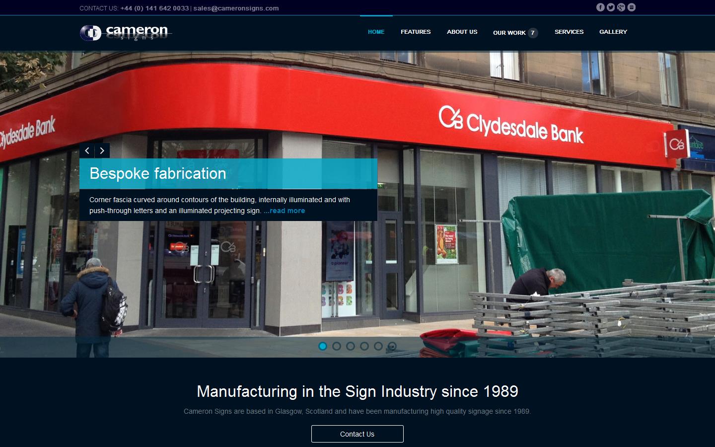 Cameron Signs Website