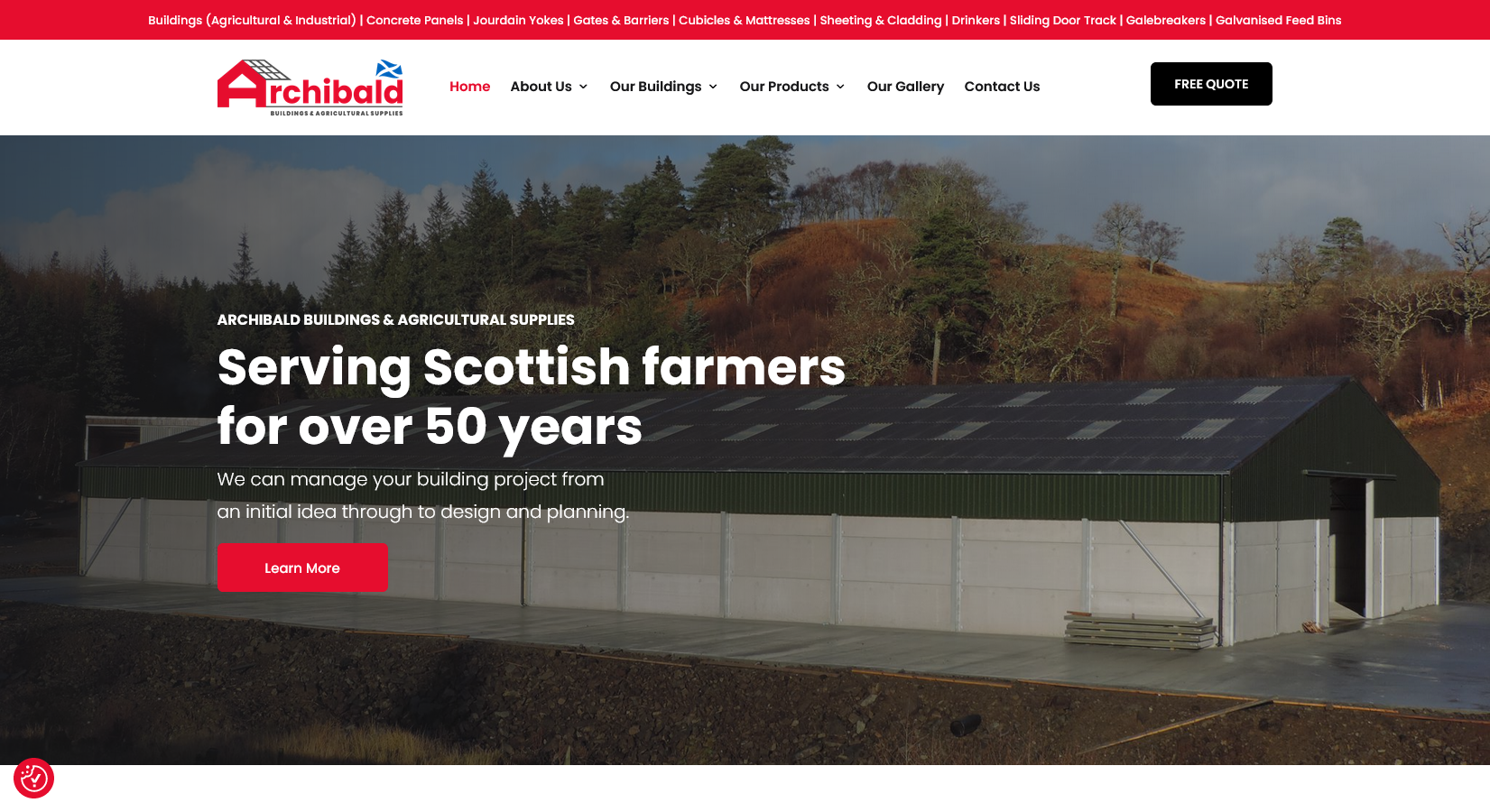 Archibald Buildings & Argriculatural Supplies Website