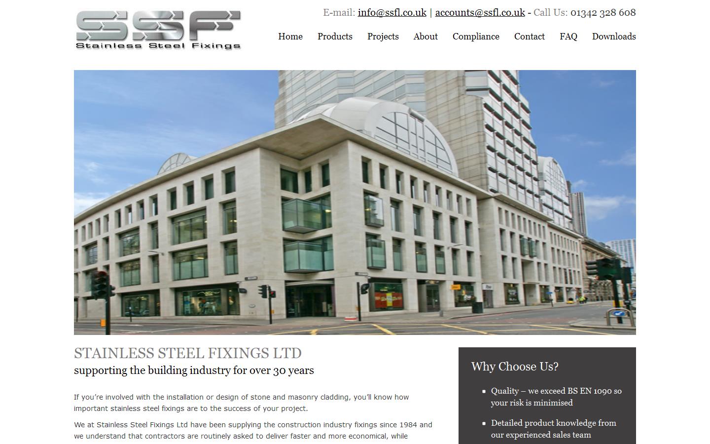 Stainless Steel Fixings Ltd Website