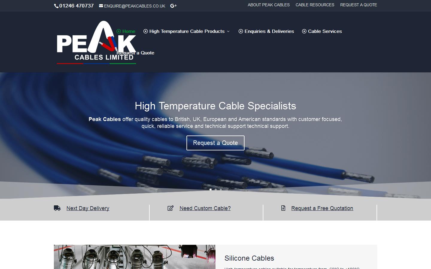 Peak Cables Ltd Website