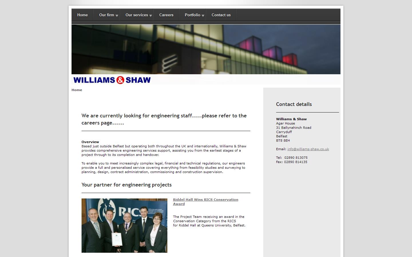 Williams & Shaw Website