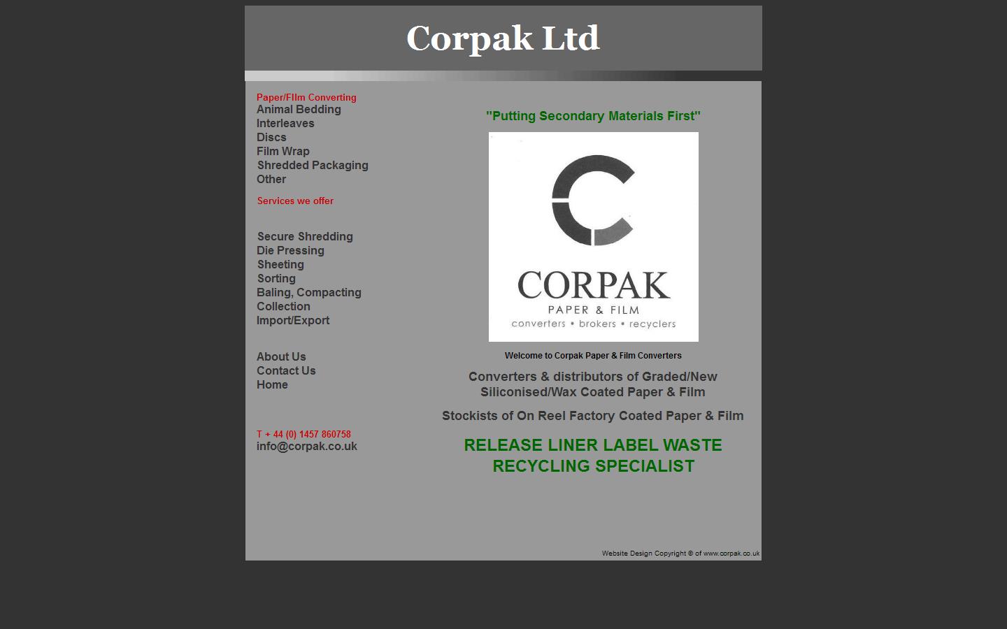 Corpak Website
