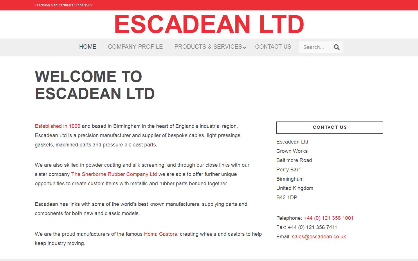 Escadean Ltd Website