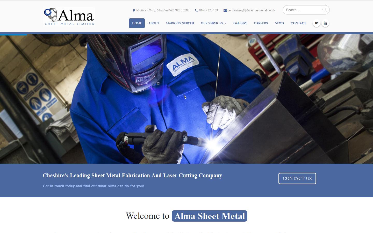 Alma Sheet Metal Ltd Website