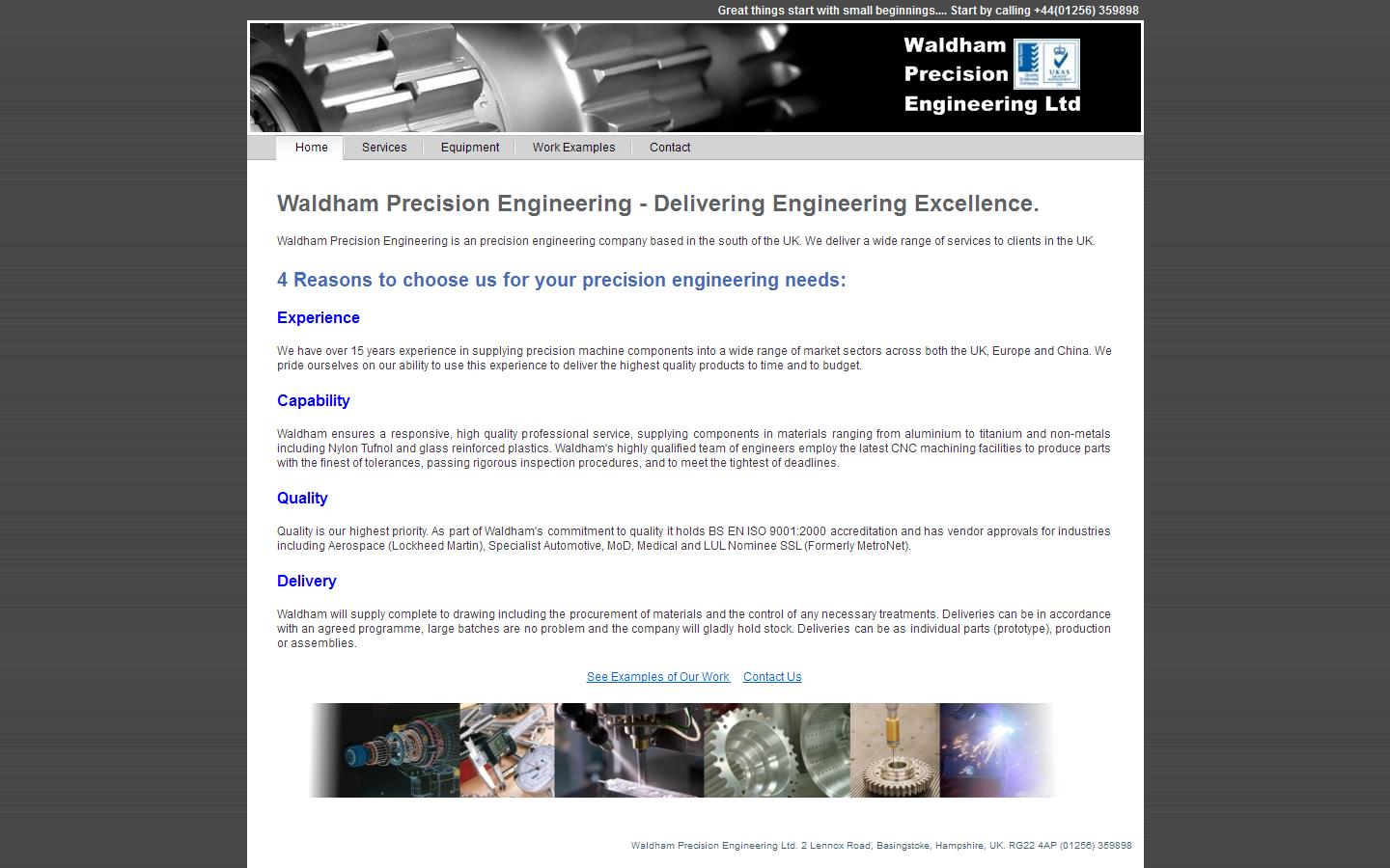 Waldham Precision Engineering Website