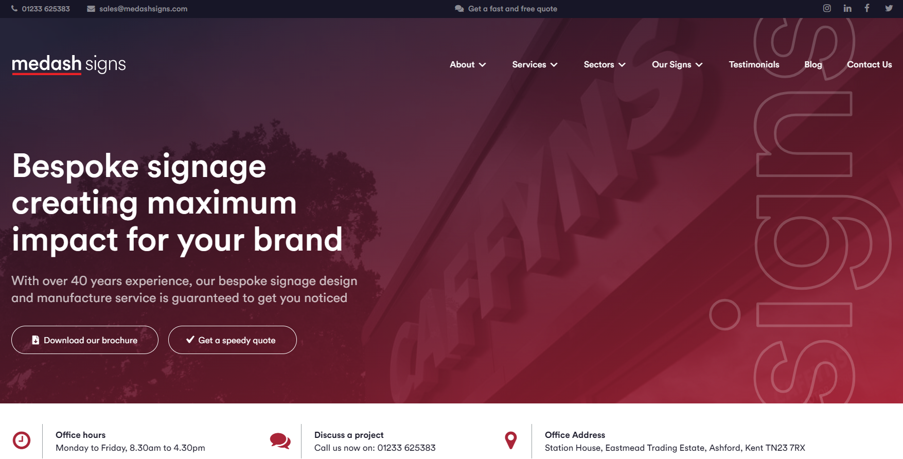 Medash Signs Website