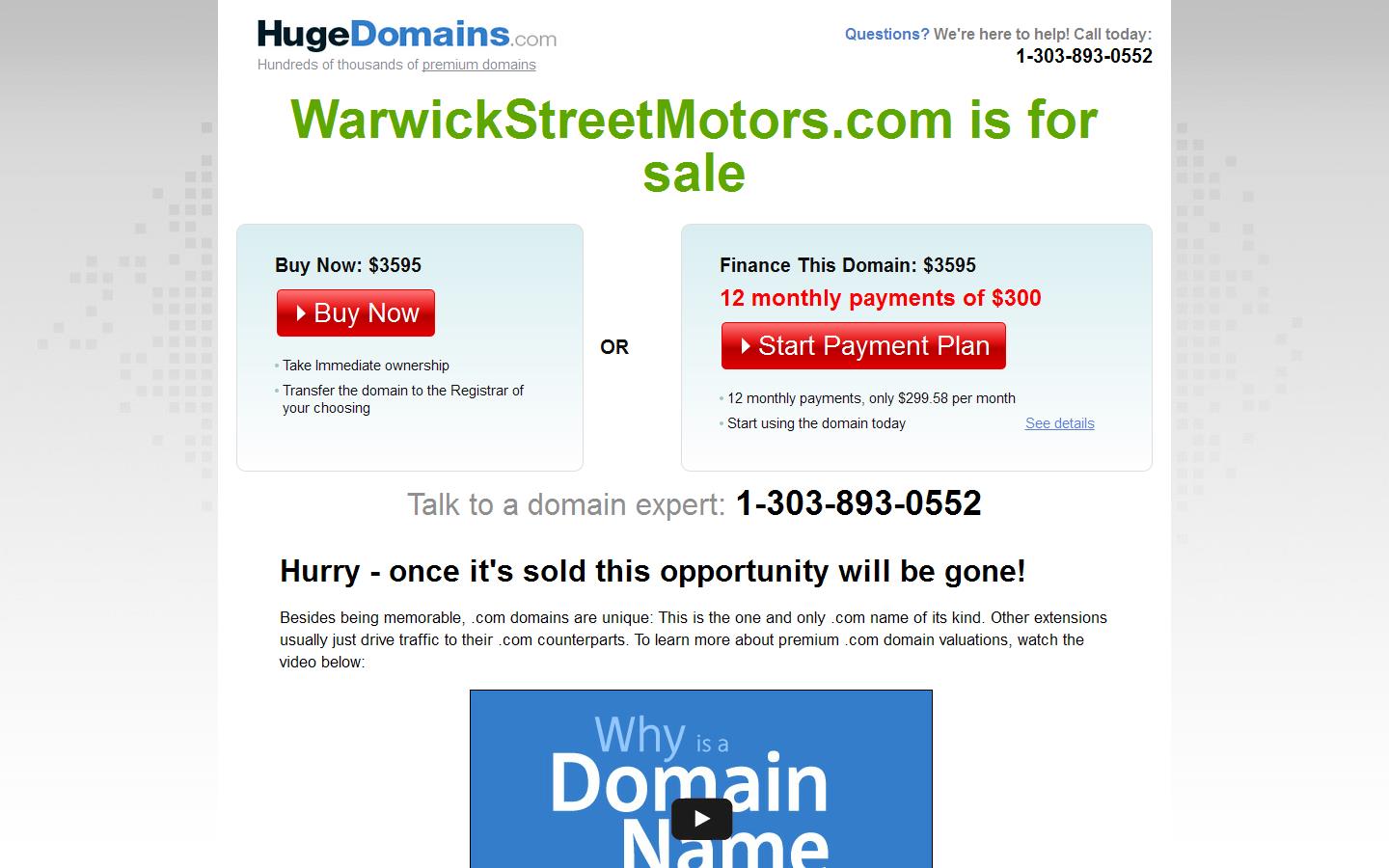 Warwick Street Motors Ltd Website