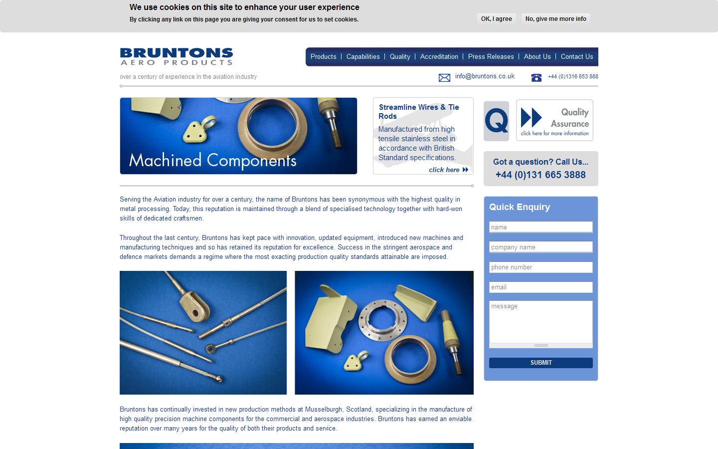 Bruntons Aero Products Website