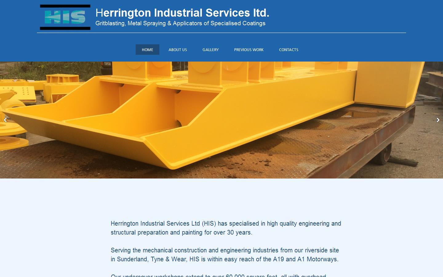 Herrington Industrial Services Ltd Website