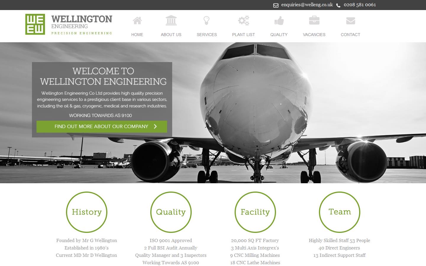 Wellington Engineering Co. Ltd Website