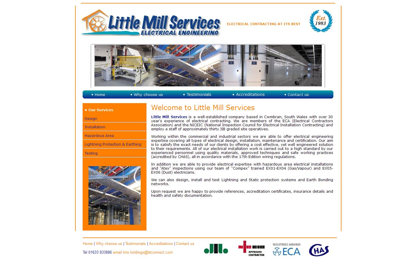 Little Mill Services Ltd Website