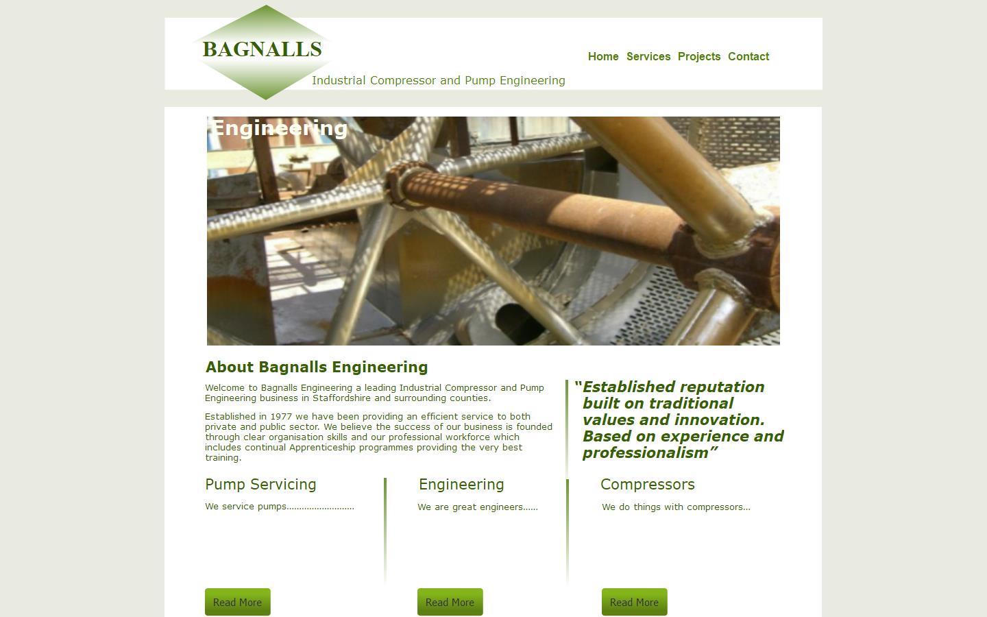 Bagnalls Engineering Ltd Website