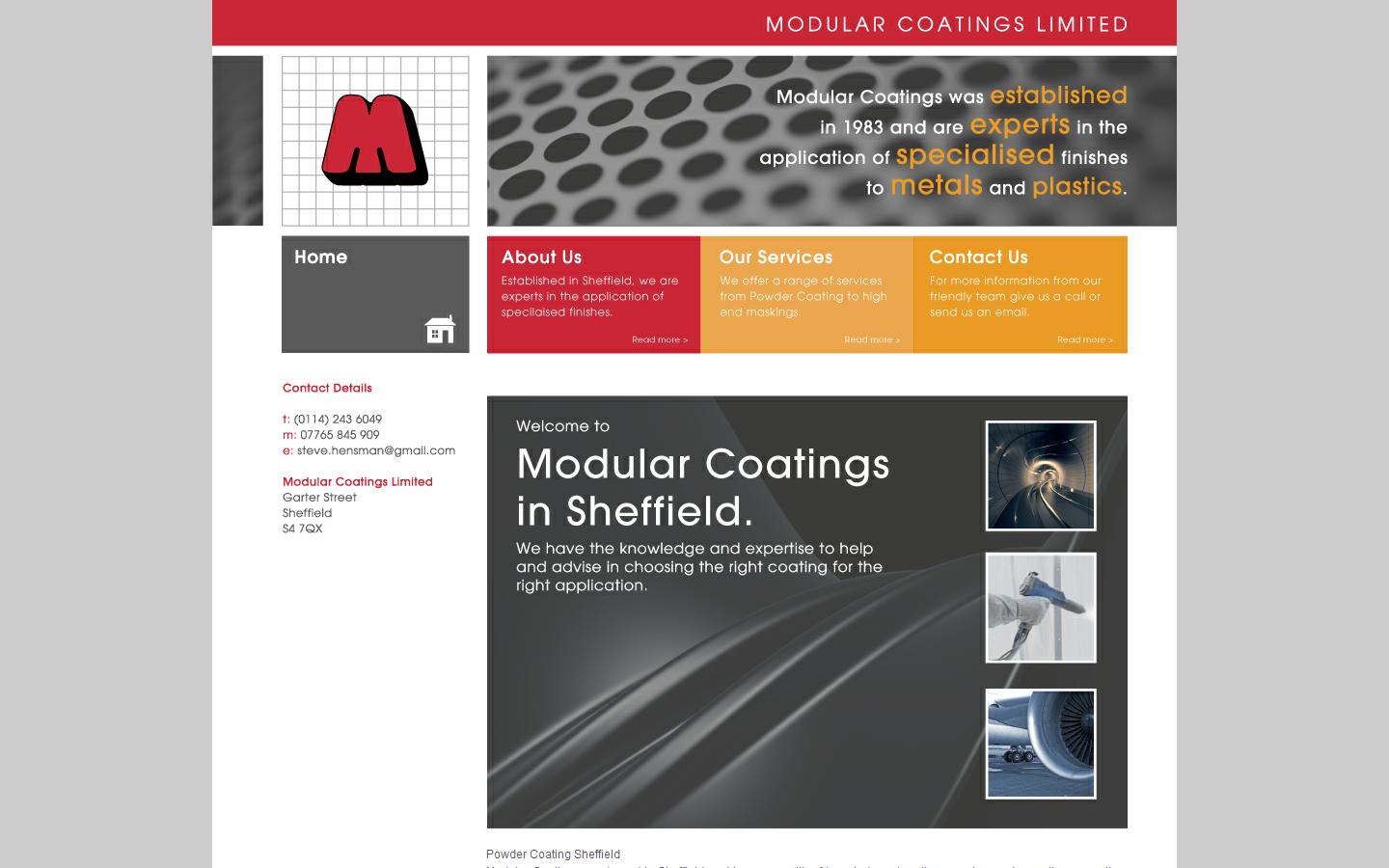 Modular Coatings Ltd Website