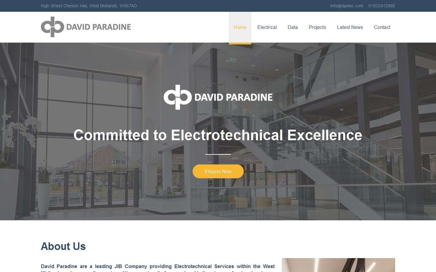 David Paradine Electrical Ltd Website
