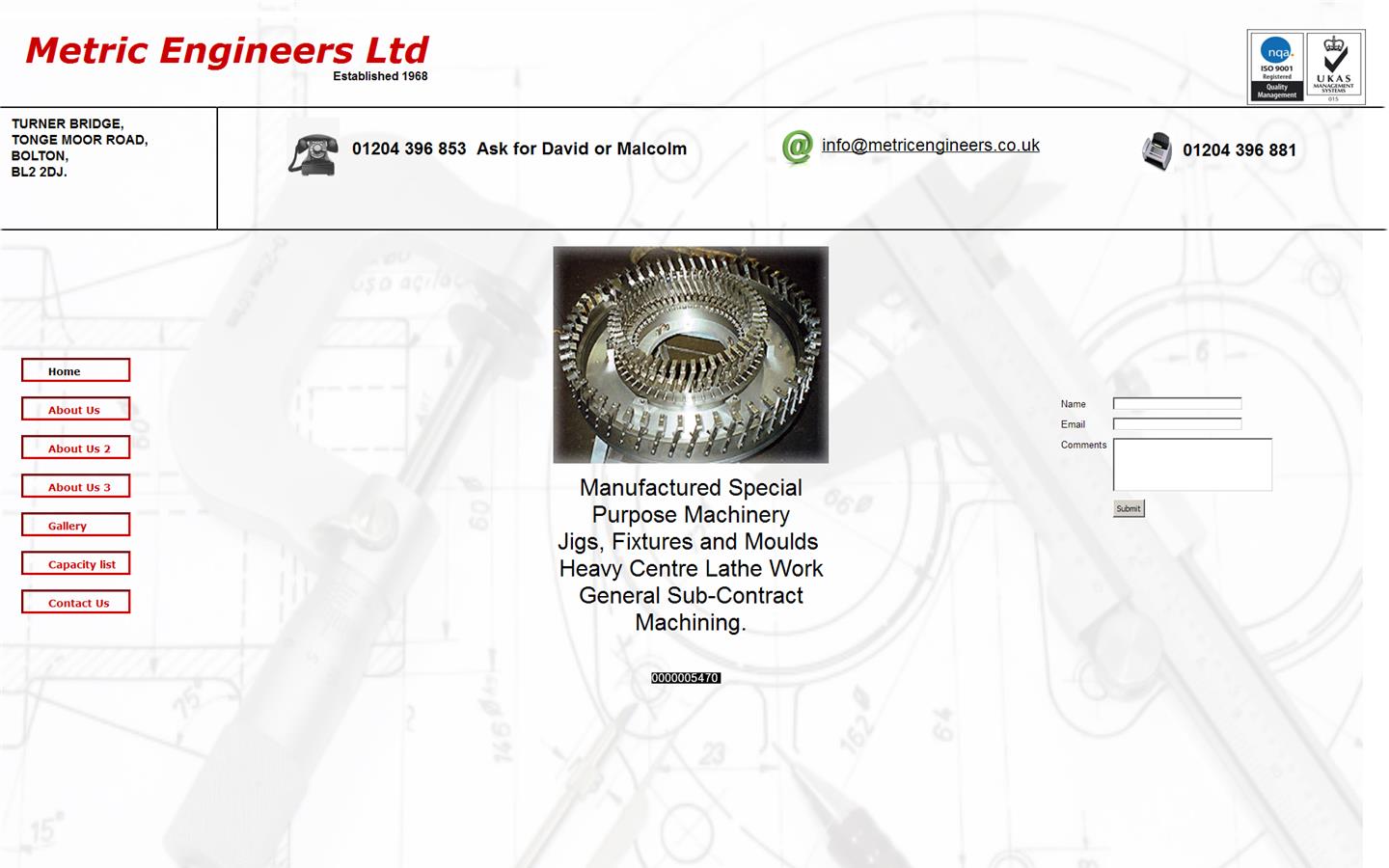 Metric Engineers Ltd Website