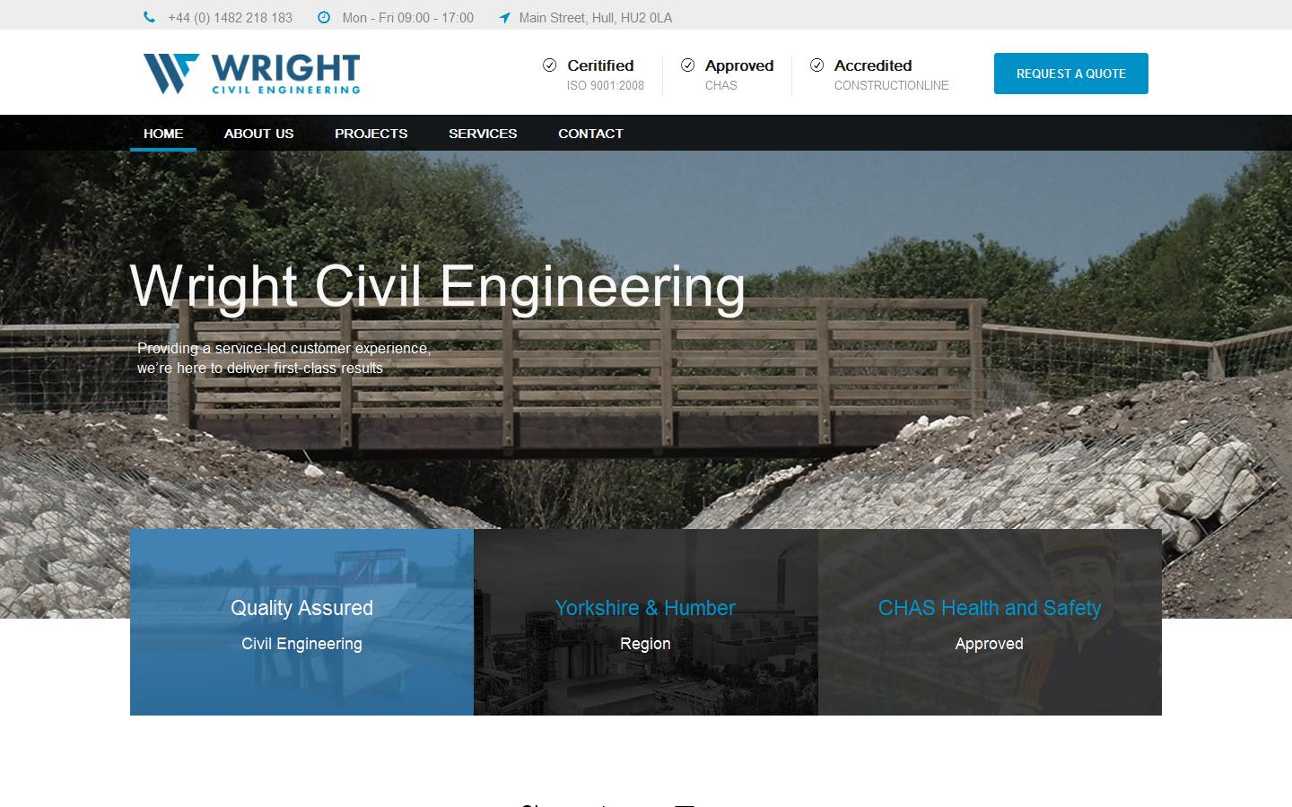 Wright Civil Engineering Ltd Website