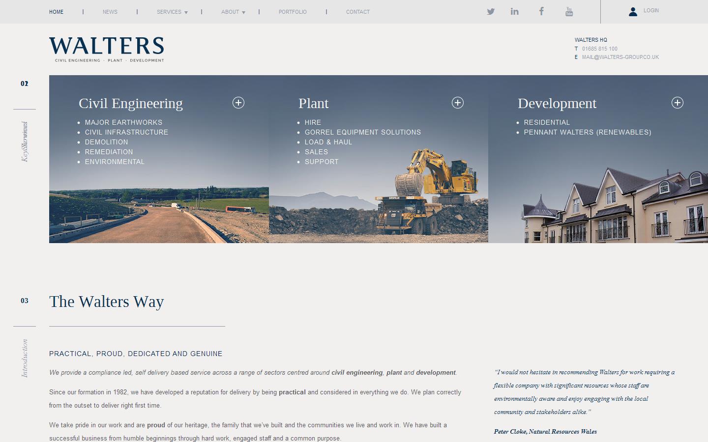 Walters UK Ltd Website