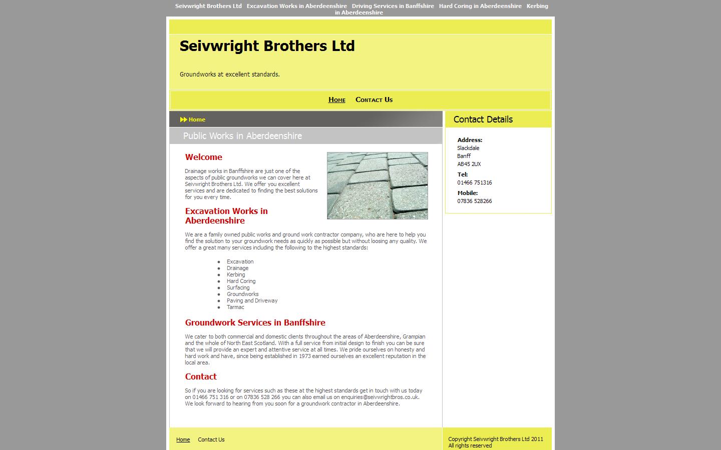 Seivwright Brothers Ltd Website