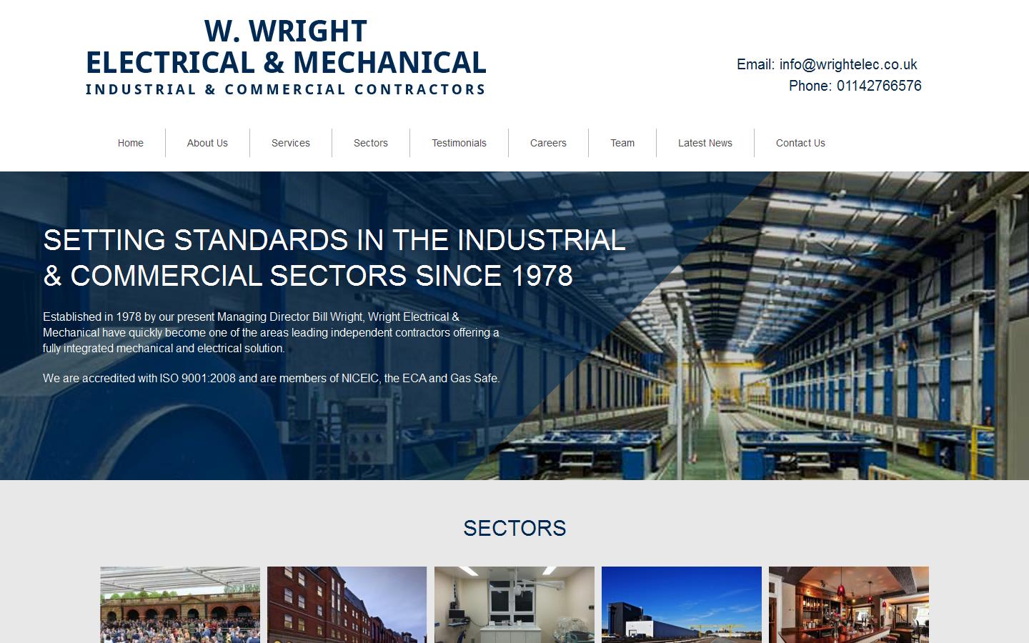 W Wright Electrical Ltd Website