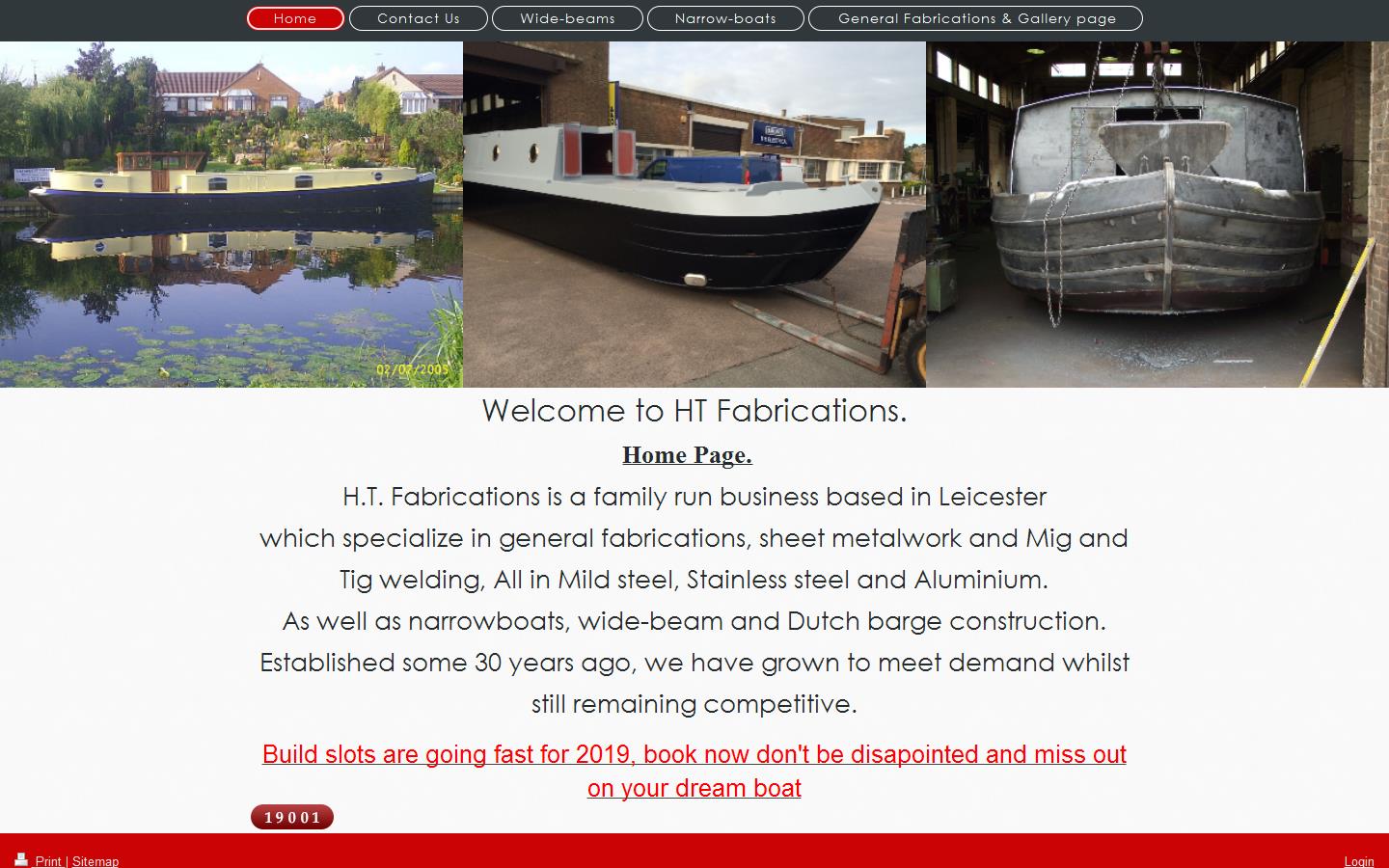 H T Fabrications Website