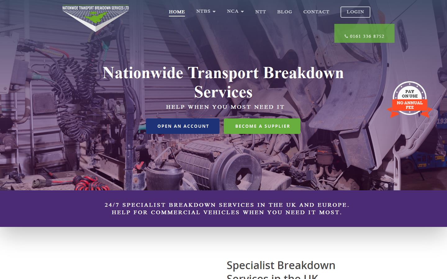 Nationwide Transport Breakdown Services Ltd Website