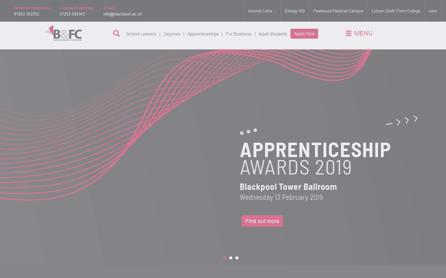 Blackpool & the Fylde College Website