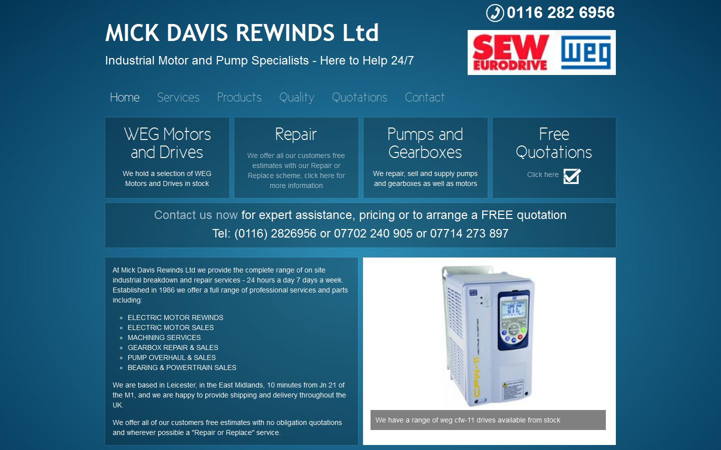 Mick Davis Rewinds Ltd Website