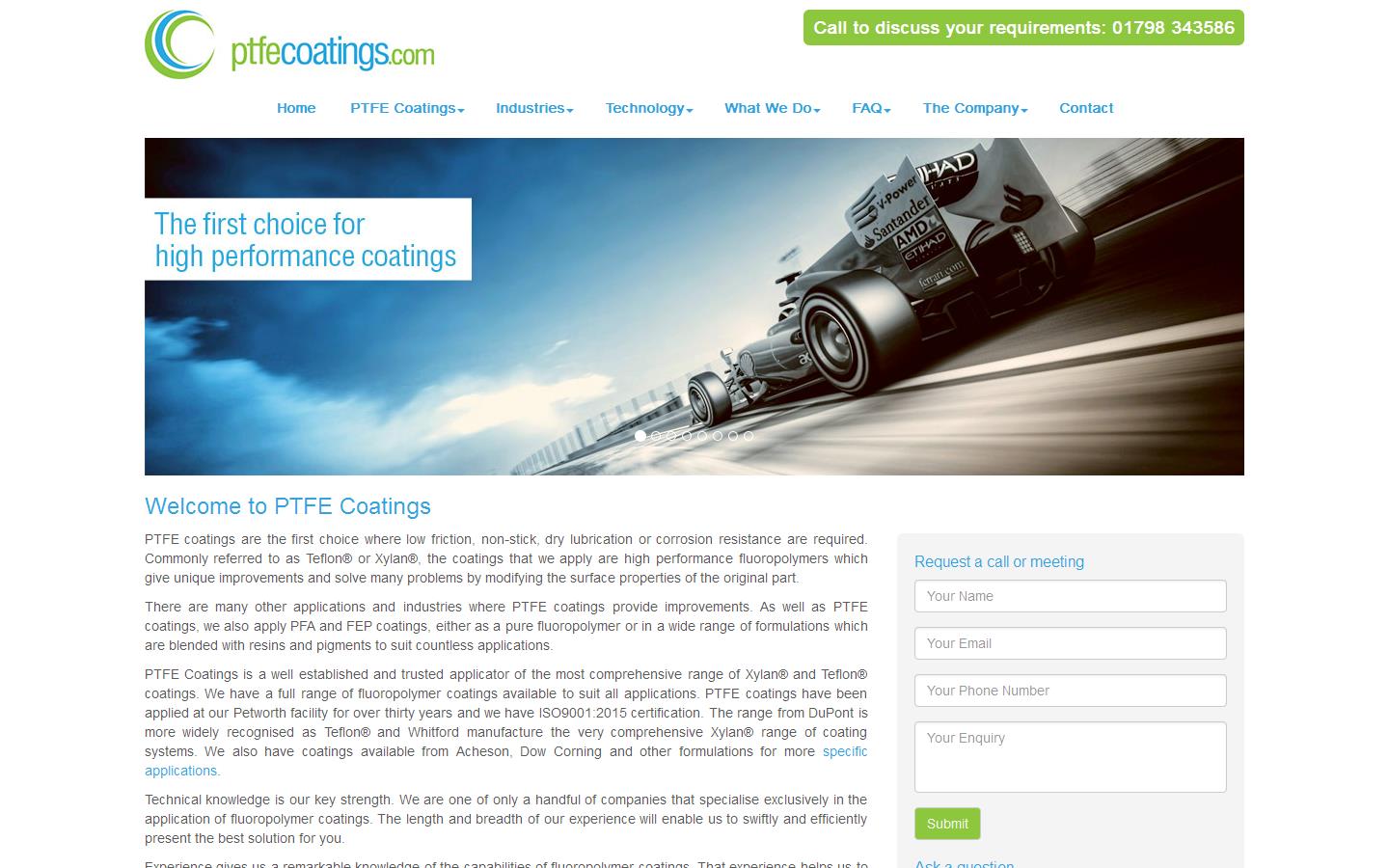 P T F E Coatings Ltd Website