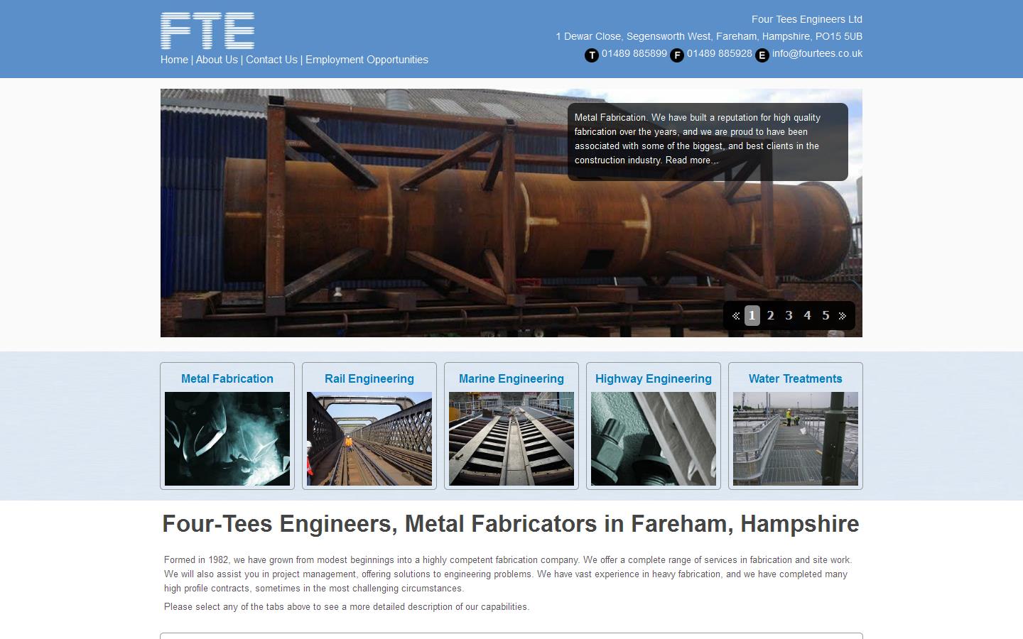 Four Tees Engineers Website
