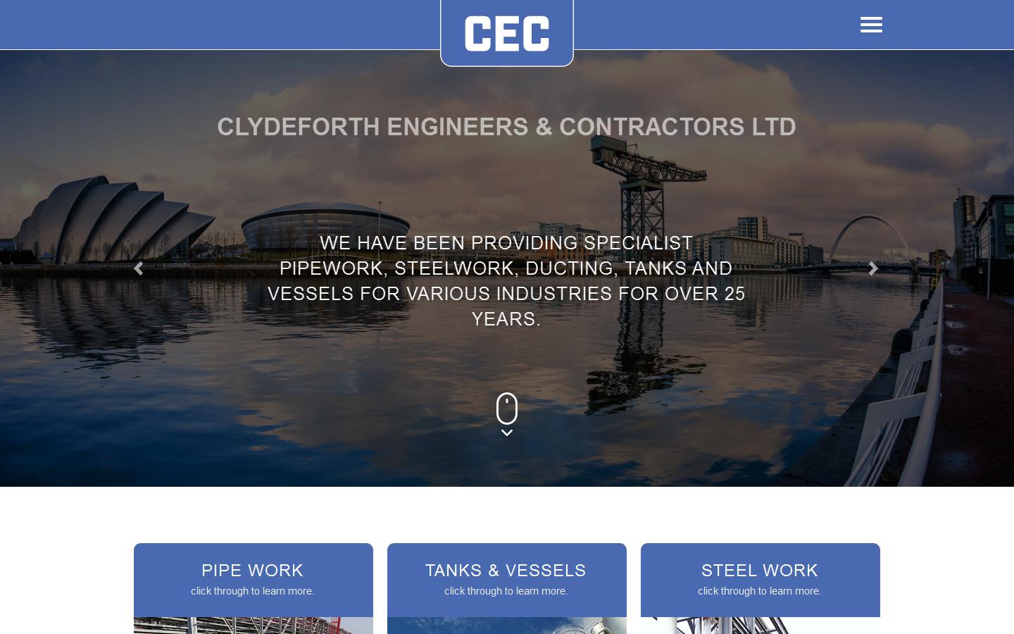 Clydeforth Engineers & Contractors Ltd Website