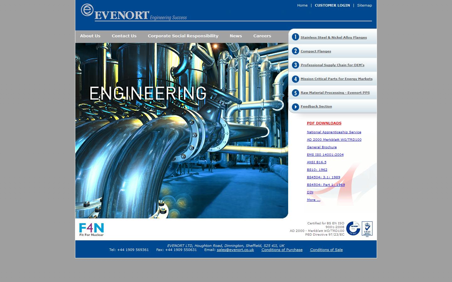 Evenort Ltd Website