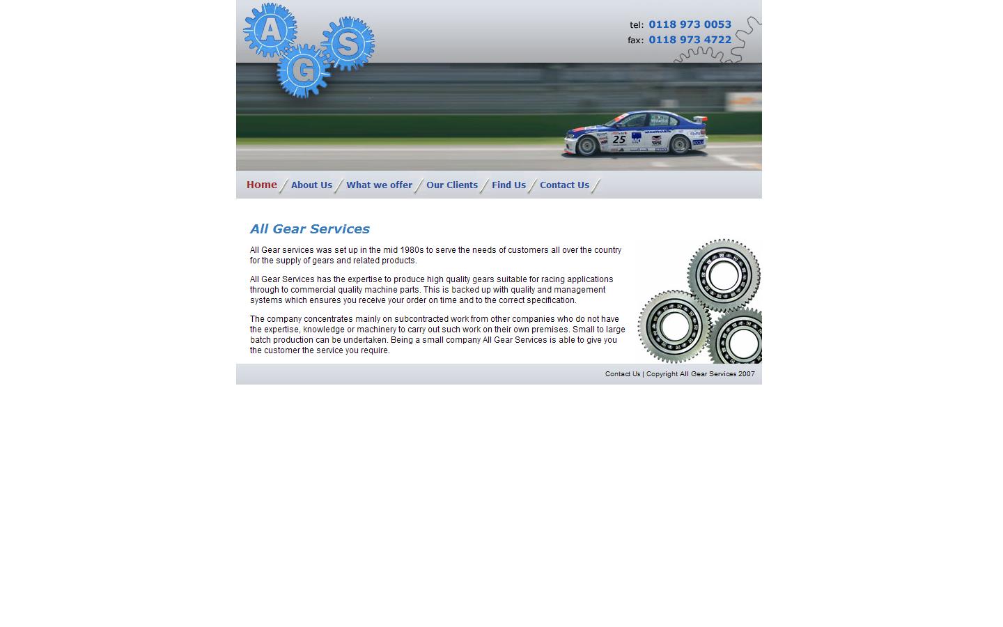 All Gear Services Website