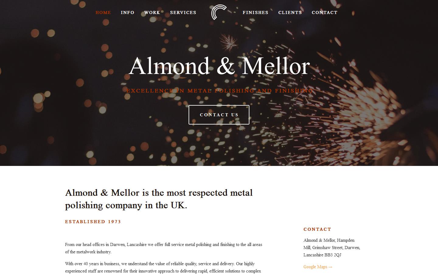 Almond & Mellor Services Ltd Website